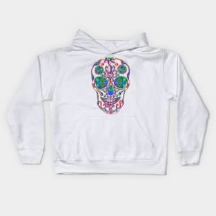 A skull for the Aztec Emperor Montezuma Kids Hoodie